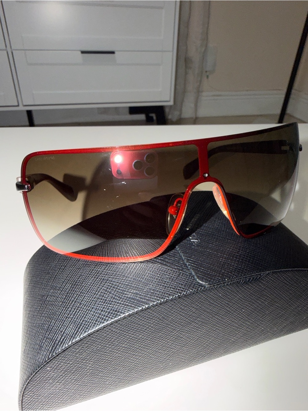 Prada Men's Sport Shield Vintage Sunglasses